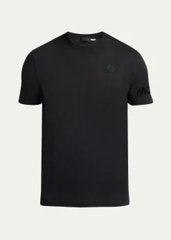 MonclerMen's Washed Cotton Logo T-Shirt