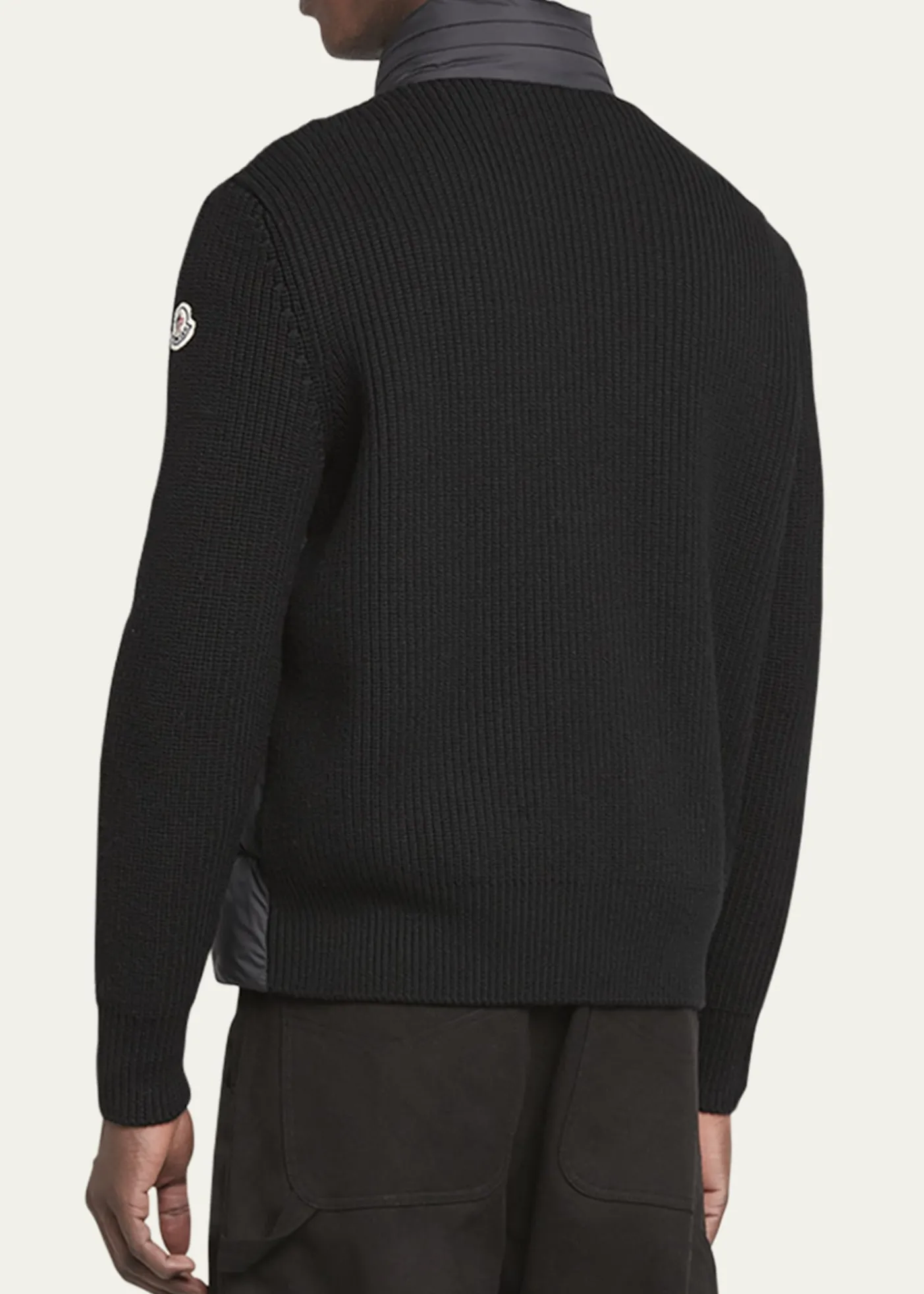 MonclerMen's Wool Knit Padded Jacket With Hood