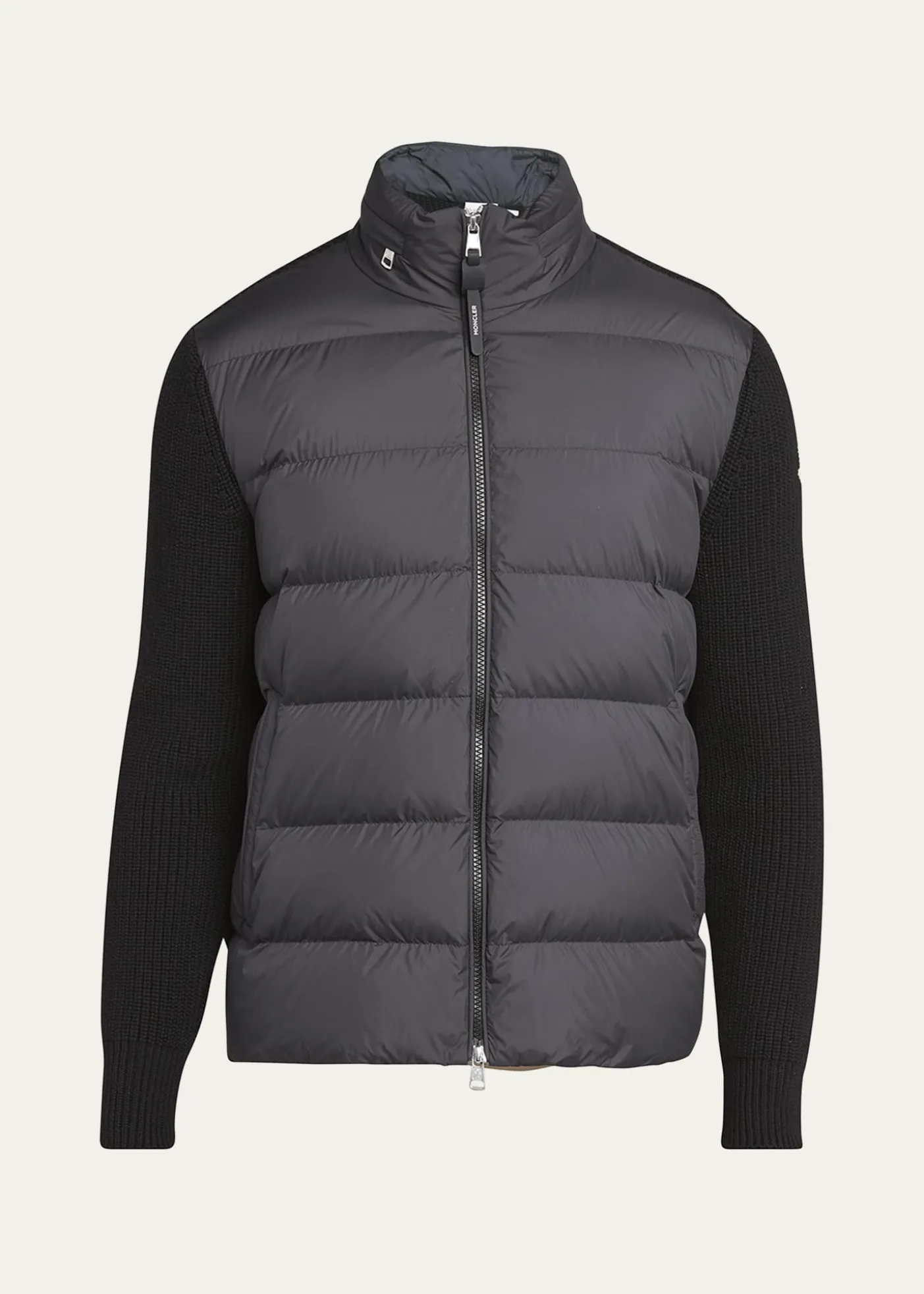 MonclerMen's Wool Knit Padded Jacket With Hood