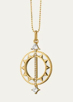 Monica Rich KosannWhite Enamel Sundial - Time is Precious