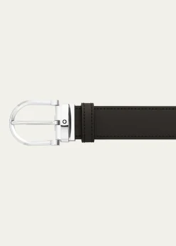 MontblancMen's Leather Buckle Belt