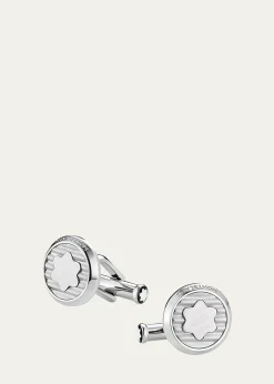 MontblancMen's Stainless Steel Snowcap Emblem Cufflinks
