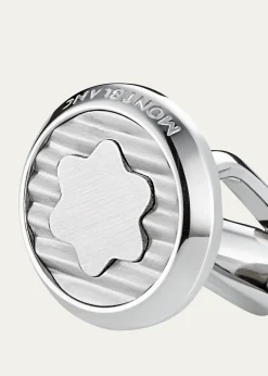 MontblancMen's Stainless Steel Snowcap Emblem Cufflinks