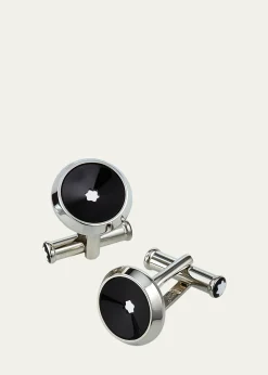 MontblancMen's Steel Precious Resin Star Cufflinks