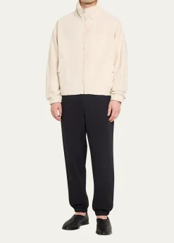 MORDECAIMen's Cotton Drill Stand-Collar Blouson Jacket