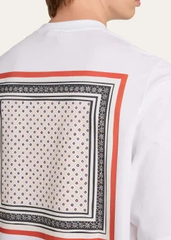 MORDECAIMen's Cotton Jersey Foulard-Print Crewneck T-Shirt