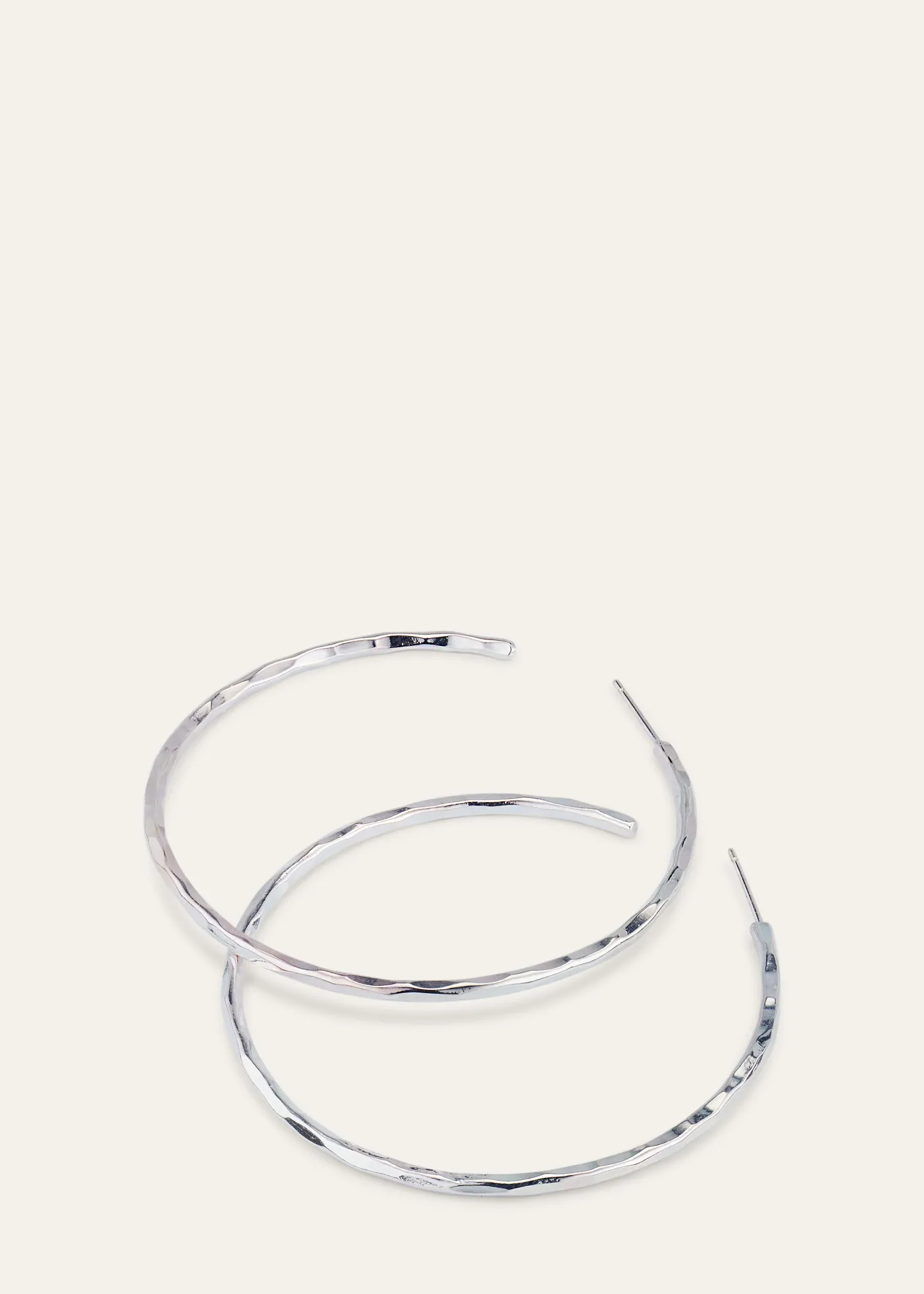NEST JewelrySilver Thin Hammered Earrings