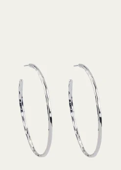 NEST JewelrySilver Thin Hammered Earrings