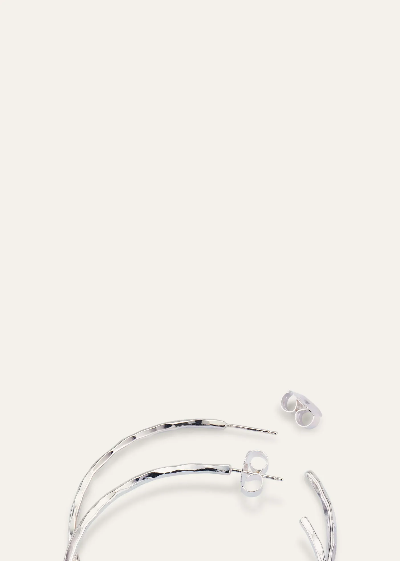 NEST JewelrySilver Thin Hammered Earrings