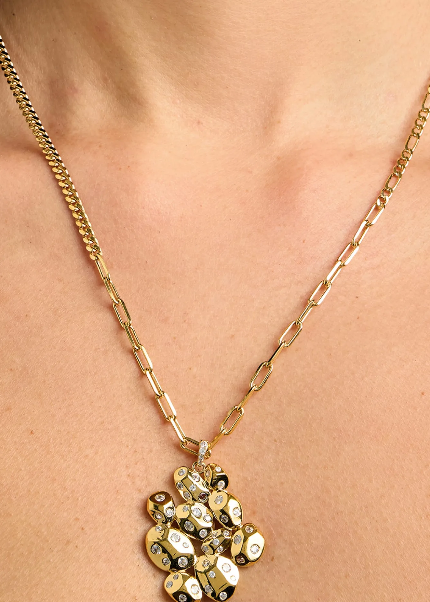 Nickho ReyBraque 14K Gold Vermeil Cubic Zirconia Pendant Necklace