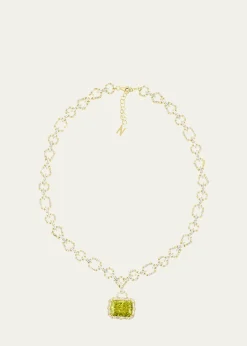 Nickho ReyHoulehan Necklace with Crushed Ice Pendant, Green