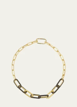 Nickho ReyLink Collar Necklace with Black Crystals