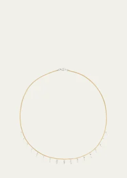 Nikos Koulis18K Gold Together Necklace with Diamond Fringe