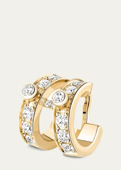 Nouvel Heritage18K Eternity Tuxedo Ear Clip, Single