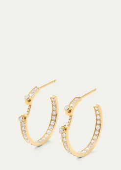 Nouvel Heritage18K Eternity Tuxedo Mood Hoop Earrings