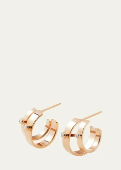 Nouvel Heritage18K Monday Morning Mood Double Hoop Earrings