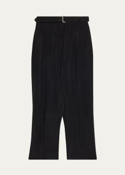 Officine GeneraleMen's Nash Japanese Cupro Wide-Leg Pants