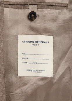 Officine GeneraleMen's Light Brown Wool Leon Double-Breasted Sport Coat