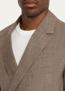 Officine GeneraleMen's Light Brown Wool Leon Double-Breasted Sport Coat