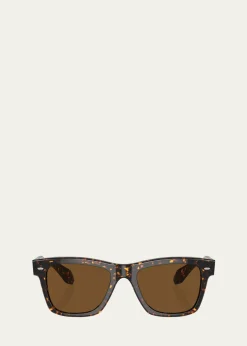 Oliver PeoplesMen's ov5552su Polarized Rectangle Sunglasses