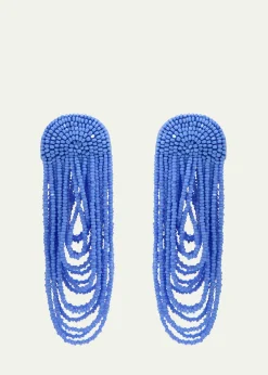 Oscar de la RentaBeaded Double Curtain Earrings