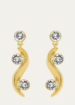 Oscar de la RentaCrystal Wave Drop Earrings