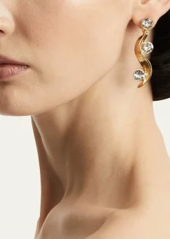 Oscar de la RentaCrystal Wave Drop Earrings