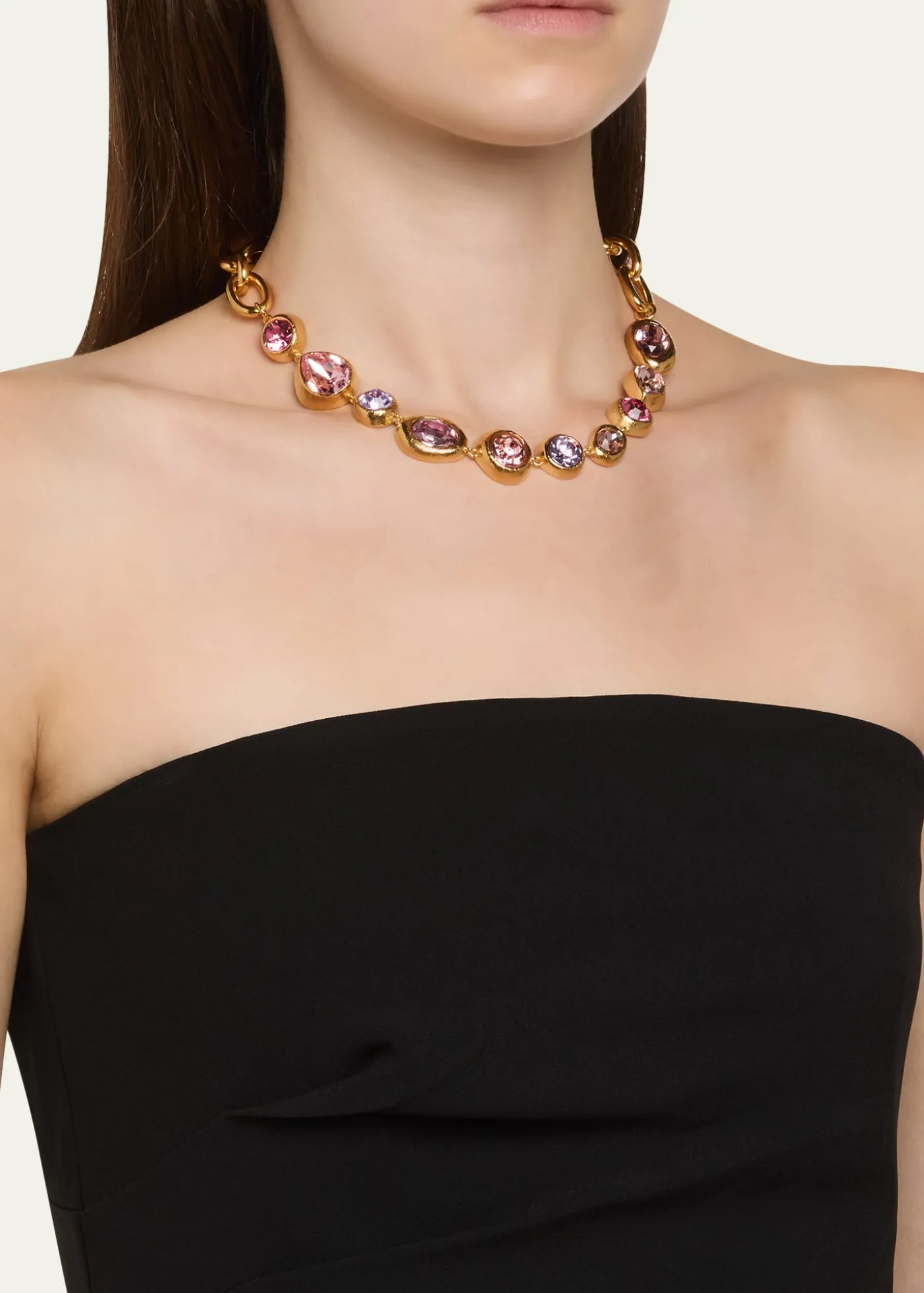 Oscar de la RentaHammered Stones Chain Necklace