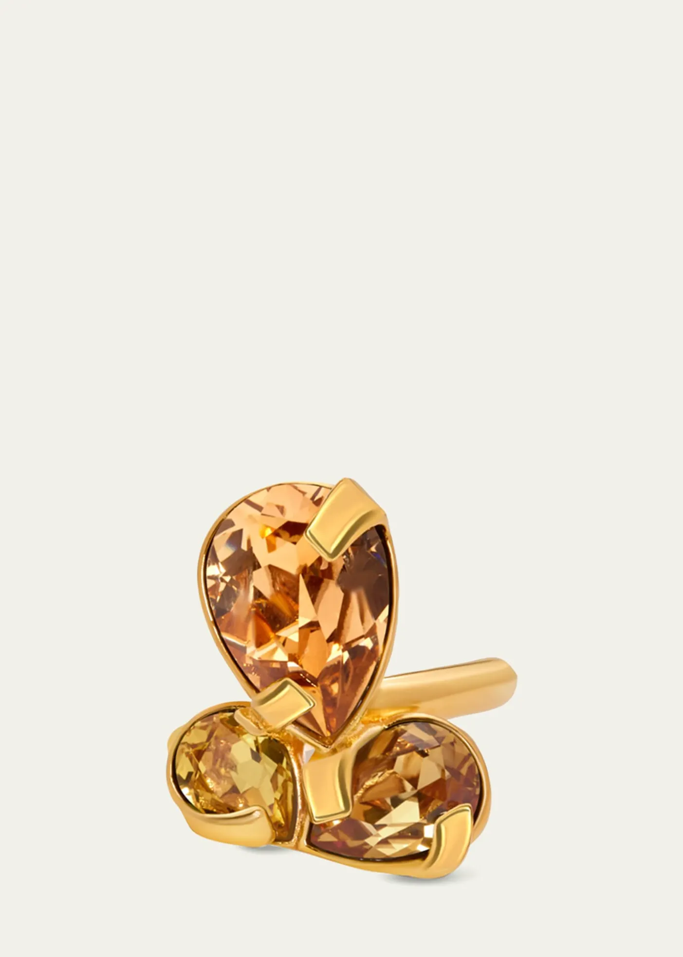 Oscar de la RentaPear Rhinestone Cluster Ring