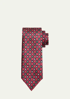 Petronius 1926Men's Limited Edition Geometric Silk Tie