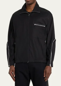 3.1 Phillip LimMen's Curve-Zip Blouson Jacket