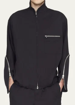 3.1 Phillip LimMen's Curve-Zip Blouson Jacket