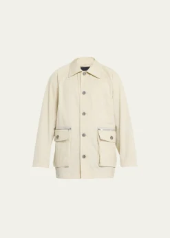 3.1 Phillip LimMen's Twill Button-Front Chore Coat