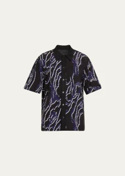 3.1 Phillip LimMen's Wood Grain-Print Sport Shirt