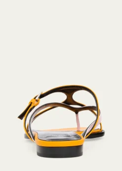 Pierre HardyBrasilia Bicolor Leather Thong Sandals