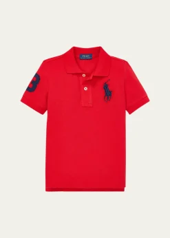 Polo Ralph LaurenBoy's Big Pony Mesh Knit Polo, Size 2-7