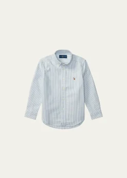 Polo Ralph LaurenBoy's Cotton Oxford Stripe Sport Shirt, Size 2-7