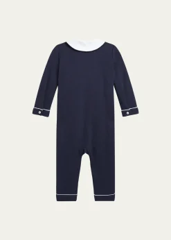 Polo Ralph LaurenBoy's Double Breasted Embroidered Coverall, Size 3M-24M