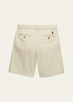 Polo Ralph LaurenBoy's Logo Embroidered Flat Front Chino Shorts, Size 2-7