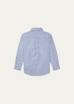 Polo Ralph LaurenBoy's Poplin Woven Tattersall Sport Shirt, Size 2-7