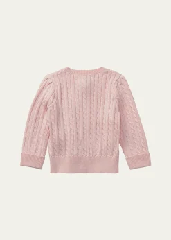 Polo Ralph LaurenCable Knit Cotton Cardigan, Size 3-12 Months