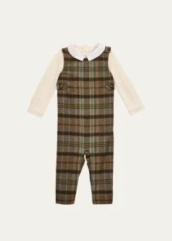 Polo Ralph LaurenCOTTON PLAIDOVERALL SETSETSPANT SET