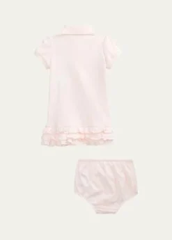Polo Ralph LaurenCupcake Ruffle Hem Polo Dress With Bloomers, Size 6M-18M