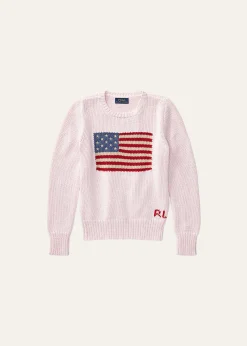 Polo Ralph LaurenGirl's Flag Intarsia Knit Sweater, Size S-L