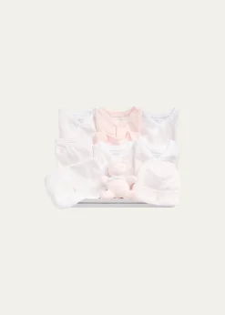 Polo Ralph LaurenGirl's 11-Piece Organic Cotton Essential Gift Box Set, Size Newborn-9M
