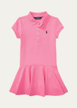 Polo Ralph LaurenGirl's Stretch Cotton Mesh Polo Dress, Size 2-6X