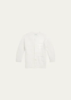 Polo Ralph LaurenKid's Cardigan W/ Bear Intarsia, Size 3M-24M