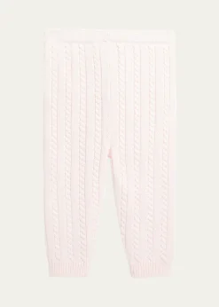 Polo Ralph LaurenKid's Organic Cotton Cable-Knit Sweater Pants, Size 3M-24M