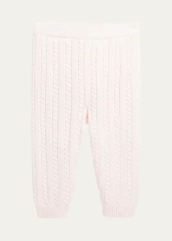 Polo Ralph LaurenKid's Organic Cotton Cable-Knit Sweater Pants, Size 3M-24M