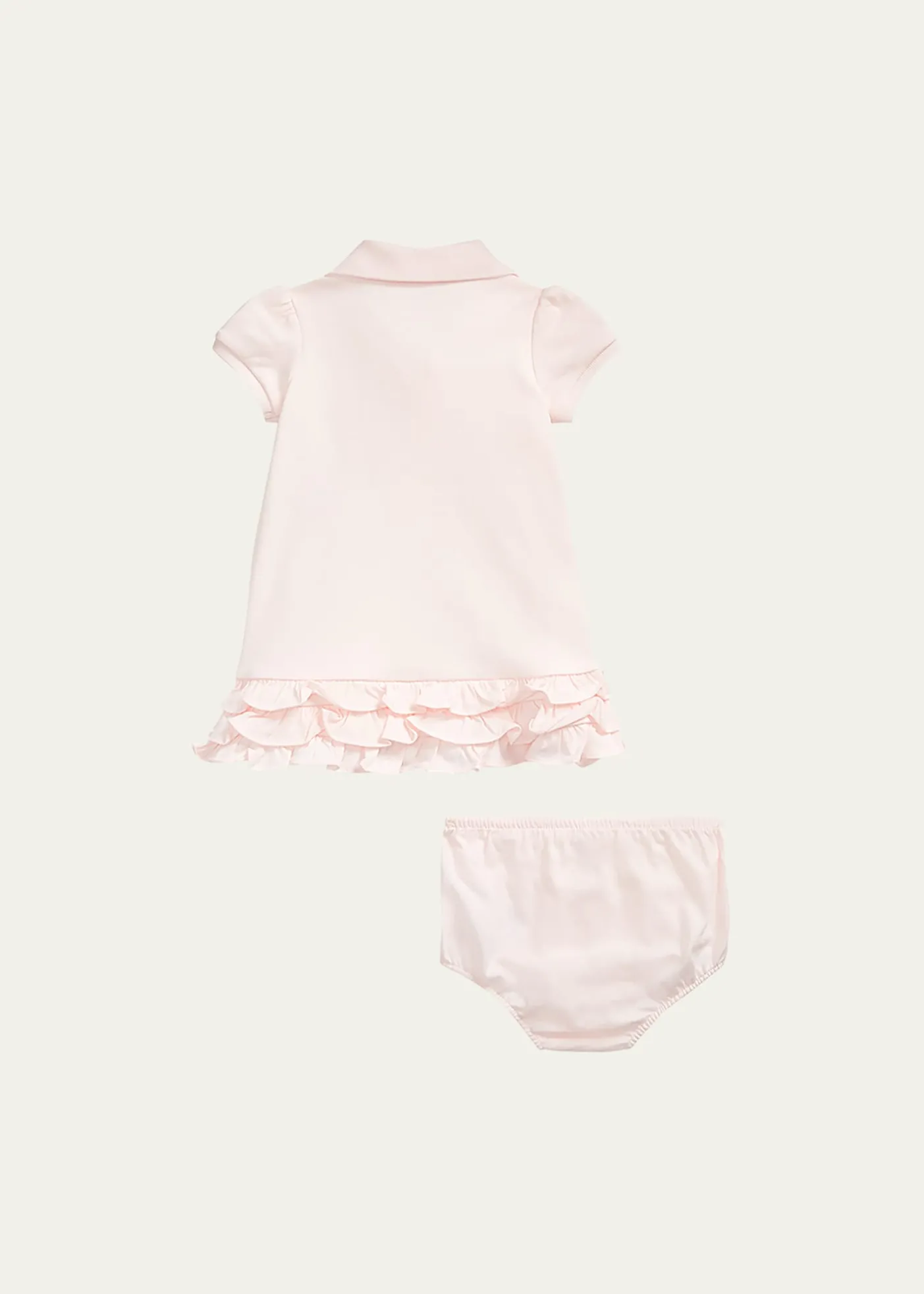 Polo Ralph LaurenRuffled Embroidered Polo Dress With Solid Bloomers, Size 3M-24M